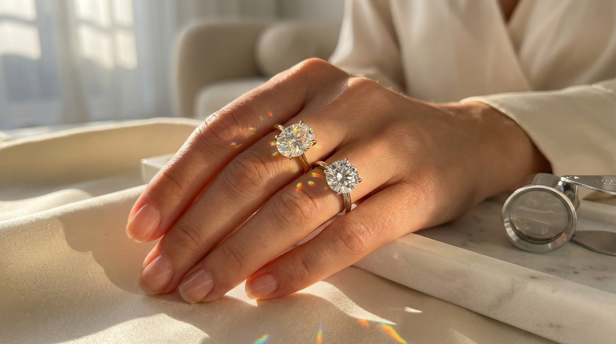 Moissanita vs diamante: cómo elegir brillo y durabilidad sin pagar de más (y sin renunciar a estética)