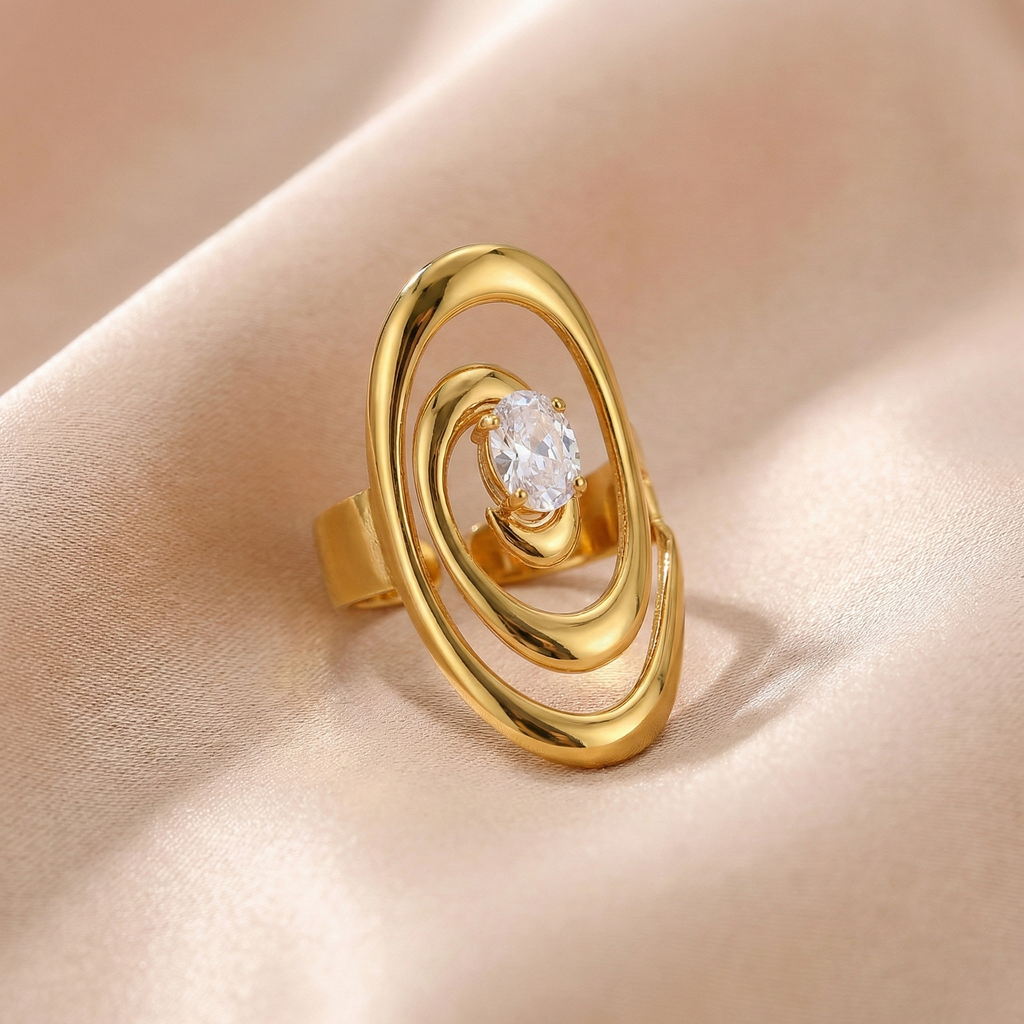 Anillo Halo Zircon