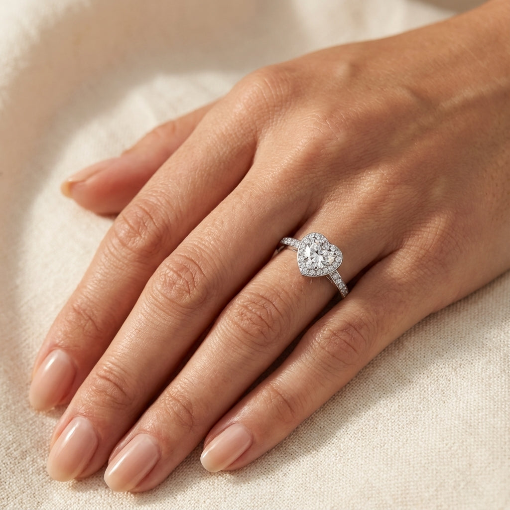 Anillo Antonina Moissanita Corazón 1.0CT