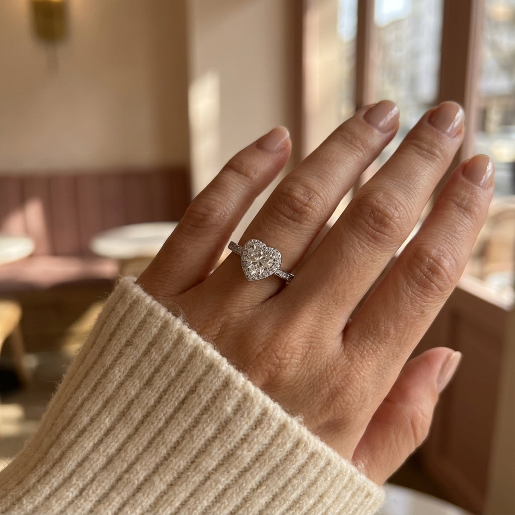 Anillo Antonina Moissanita Corazón 1.0CT