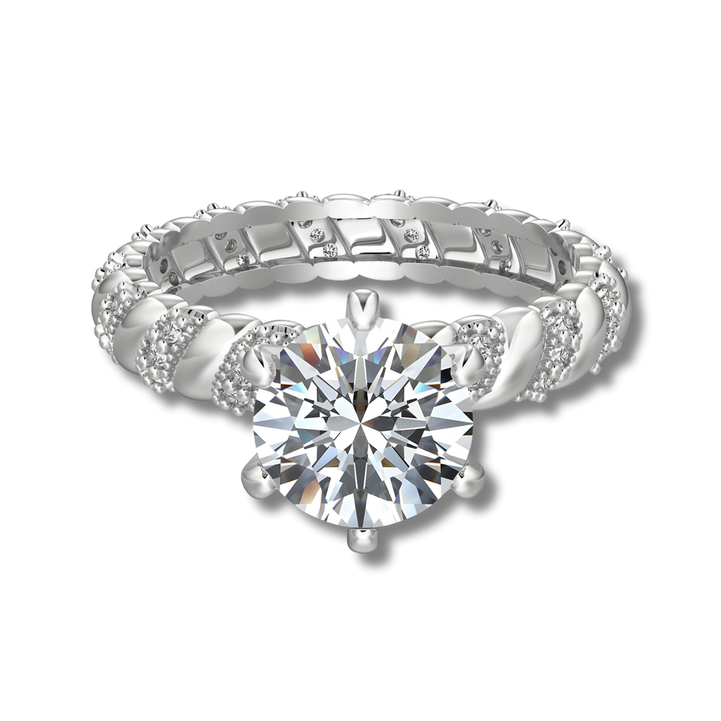 Anillo Aurelia Moissanita Redonda 2.0CT