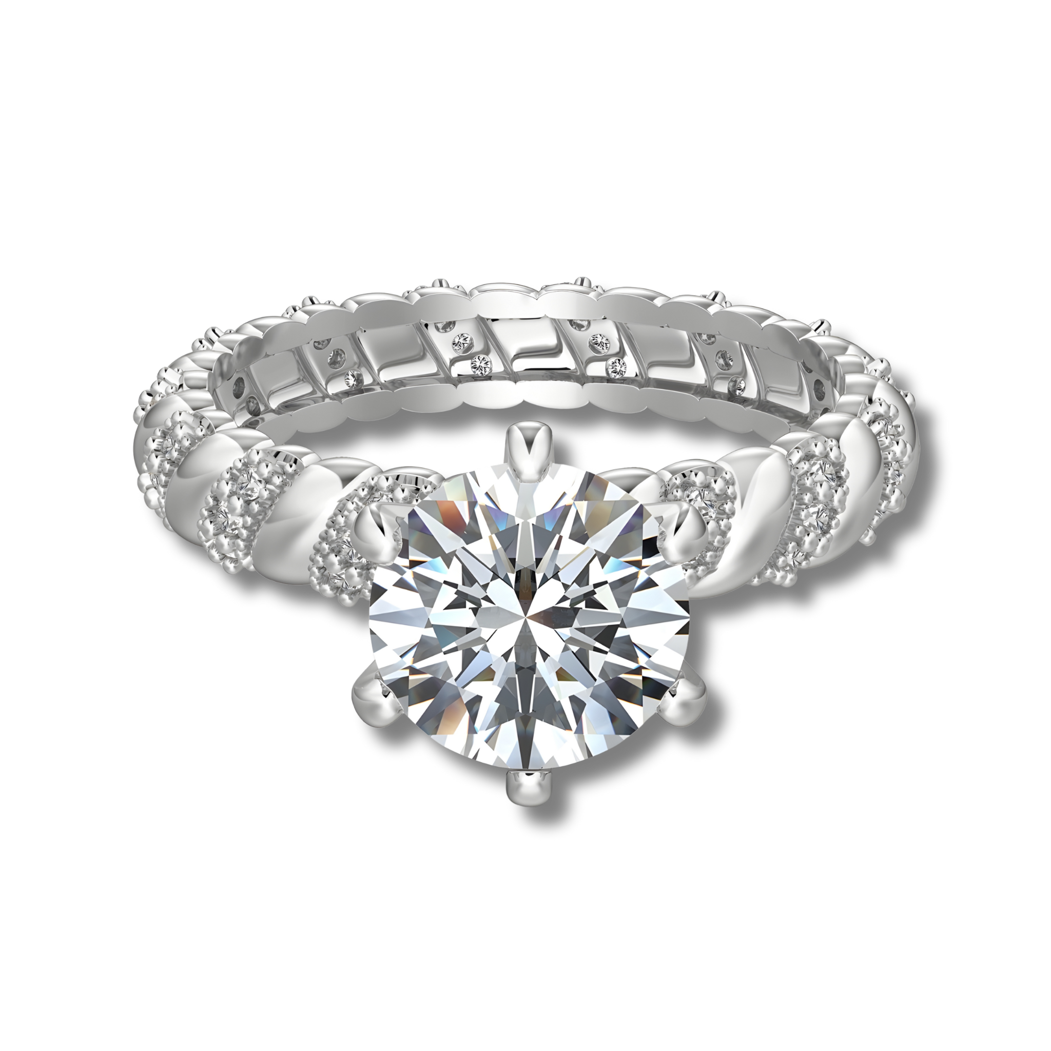 Anillo Aurelia Moissanita Redonda 2.0CT