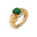 Anillo Beads Solitario Verde