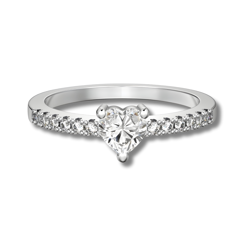 Anillo Flavia Moissanita Corazón 0.5CT
