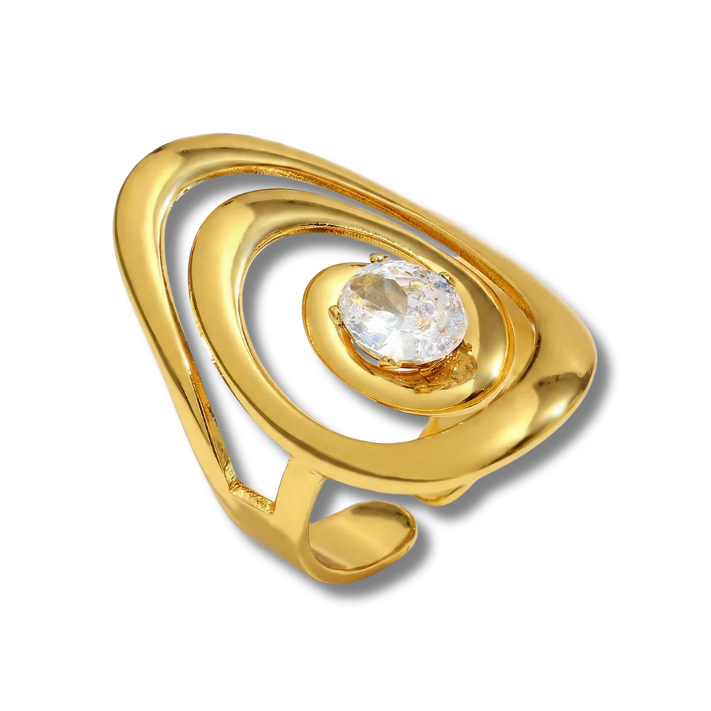 Anillo Halo Zircon