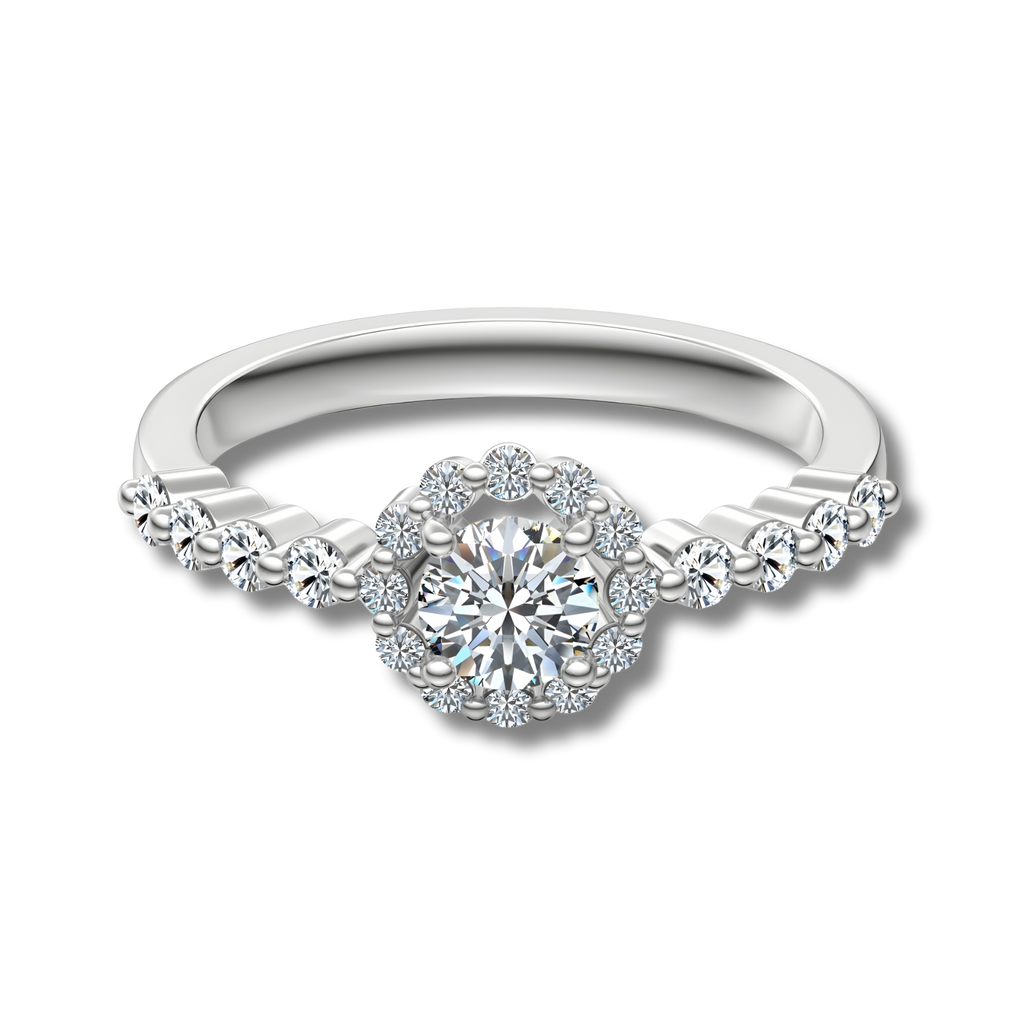 Anillo Helvia Moissanita Redonda 0.5CT