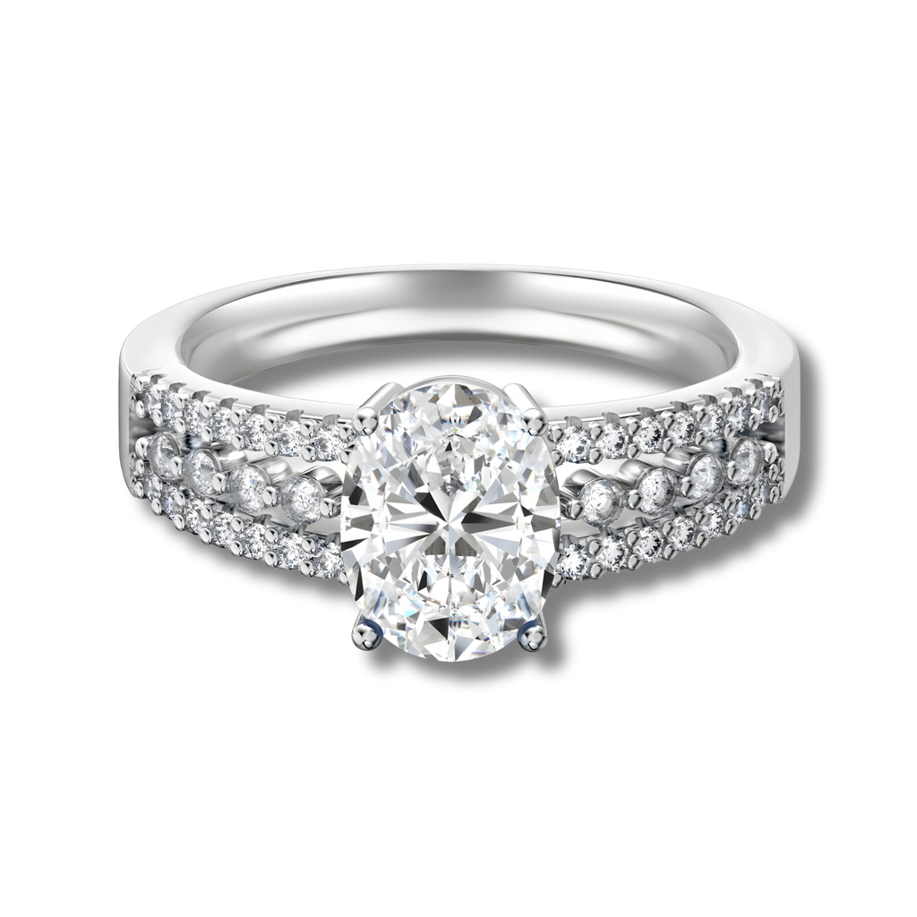 Anillo Juno Moissanita Oval 2.0CT