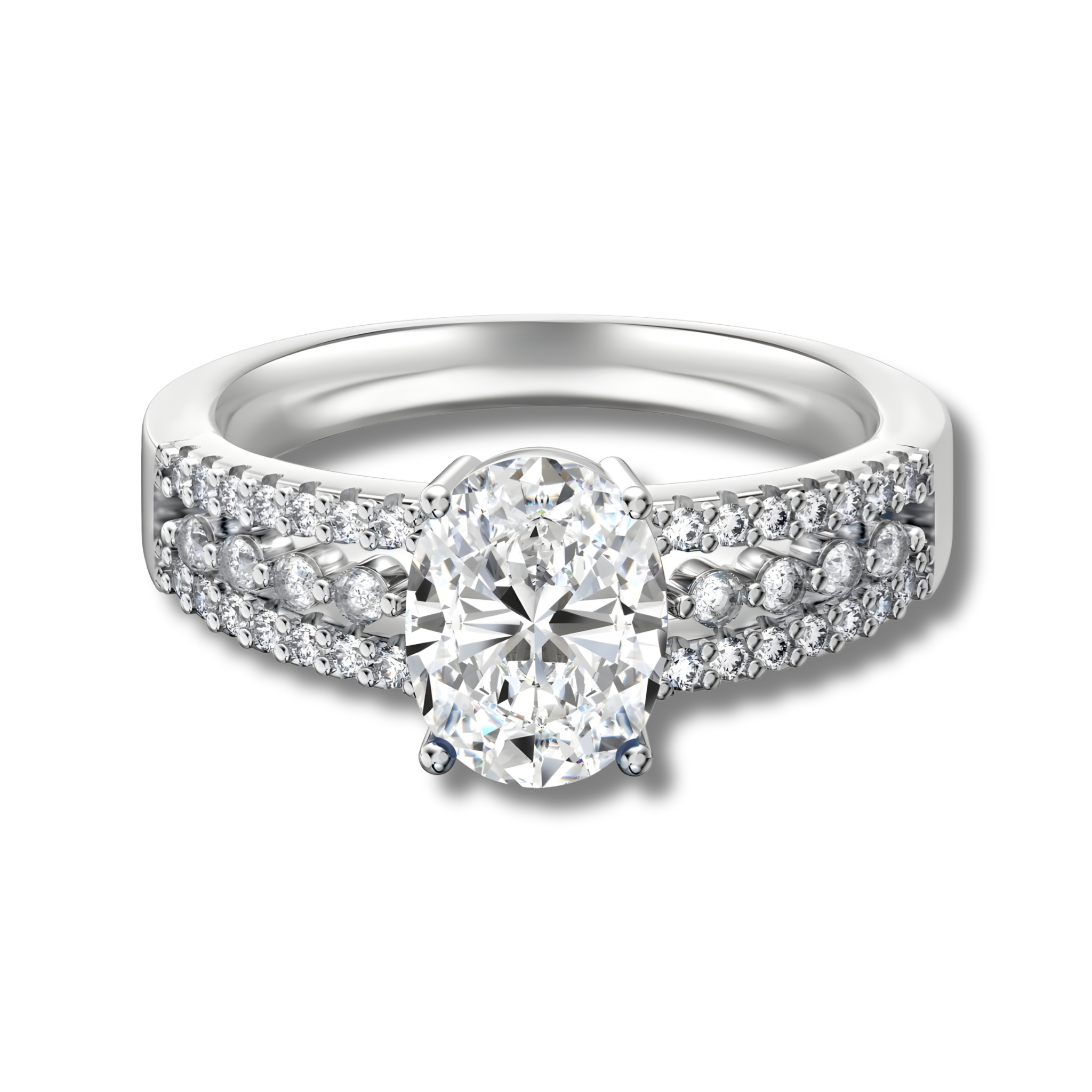 Anillo Juno Moissanita Oval 2.0CT