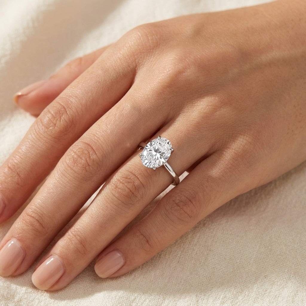 Anillo Minerva Moissanita Oval 3.0CT