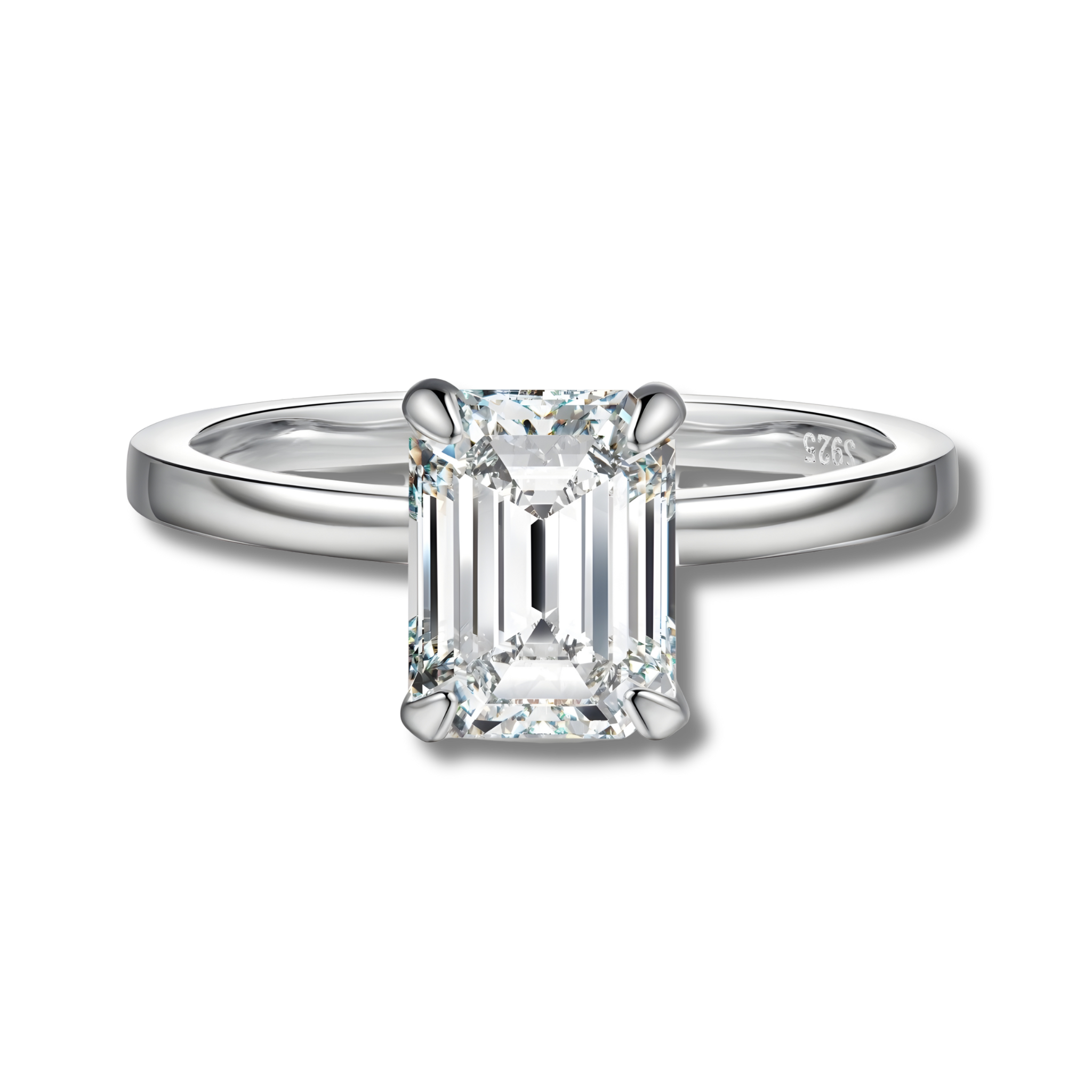 Anillo Sabina Moissanita Esmeralda 2.0CT