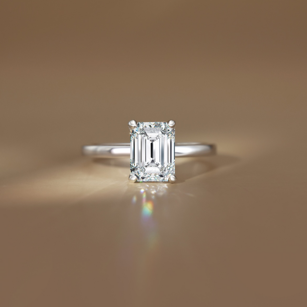 Anillo Sabina Moissanita Esmeralda 2.0CT