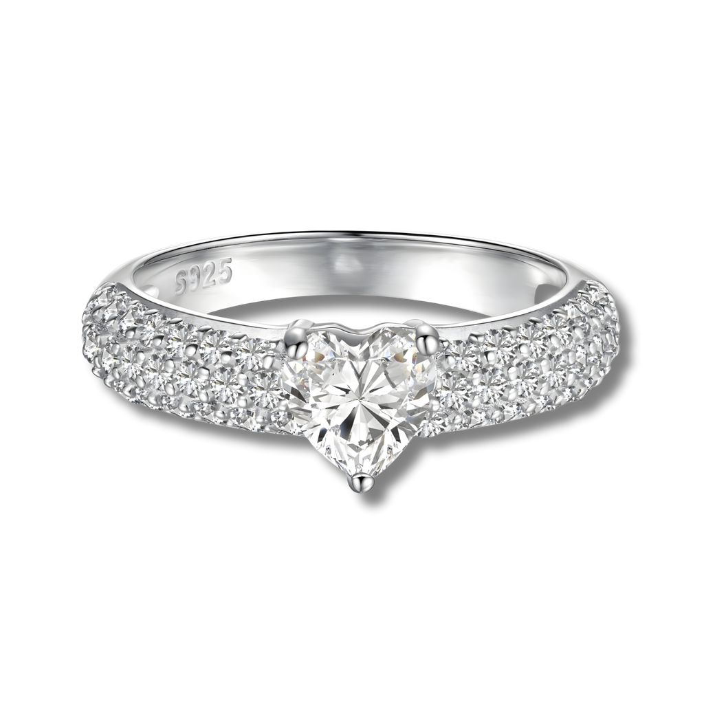 Anillo Valeria Moissanita Corazón 0.8CT