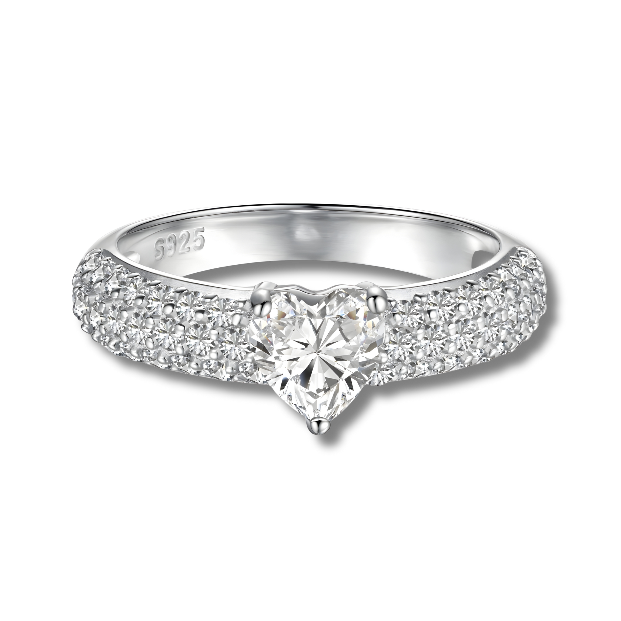 Anillo Valeria Moissanita Corazón 0.8CT