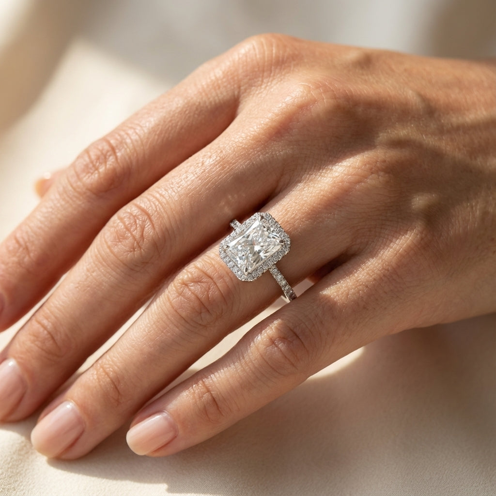 Anillo Venus Moissanita Radiante 3.0CT