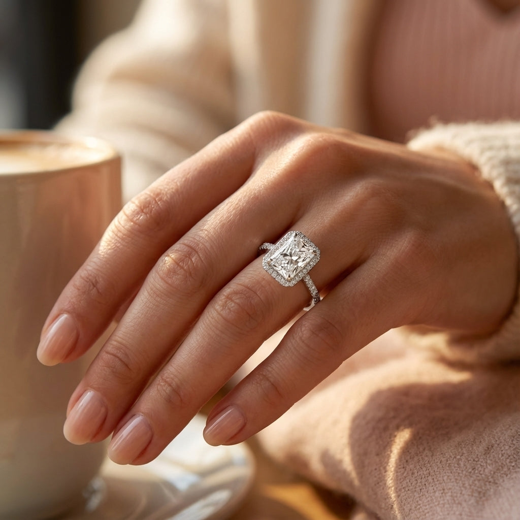 Anillo Venus Moissanita Radiante 3.0CT