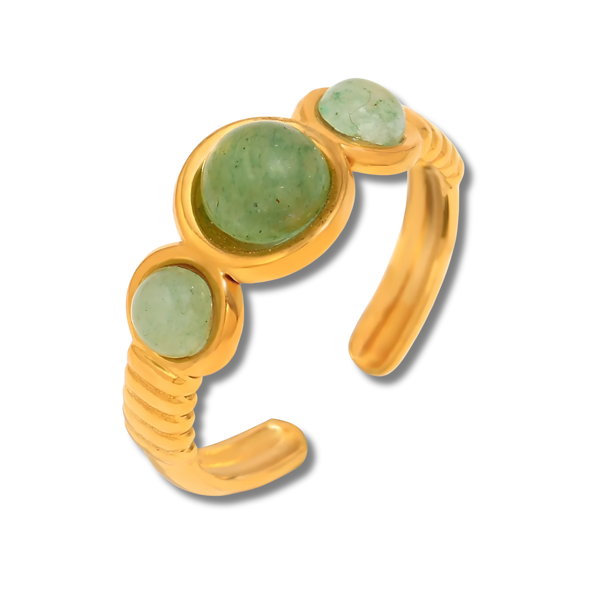 Anillo Verde Aura Triple