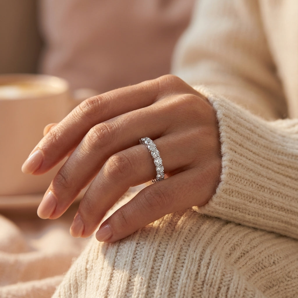 Anillo Vesta Moissanita Redonda 1.9CT