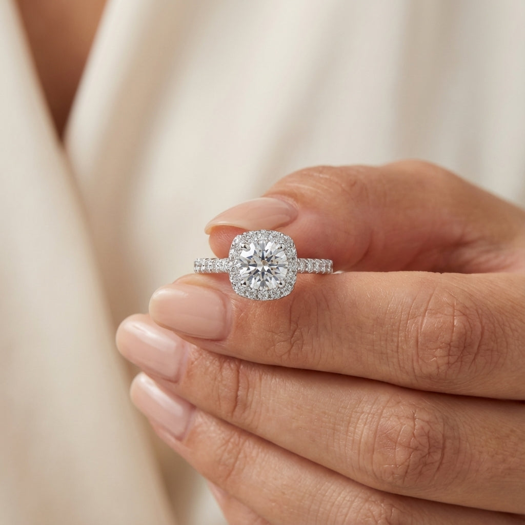 Anillo Vibia Moissanita Redonda 1.2CT