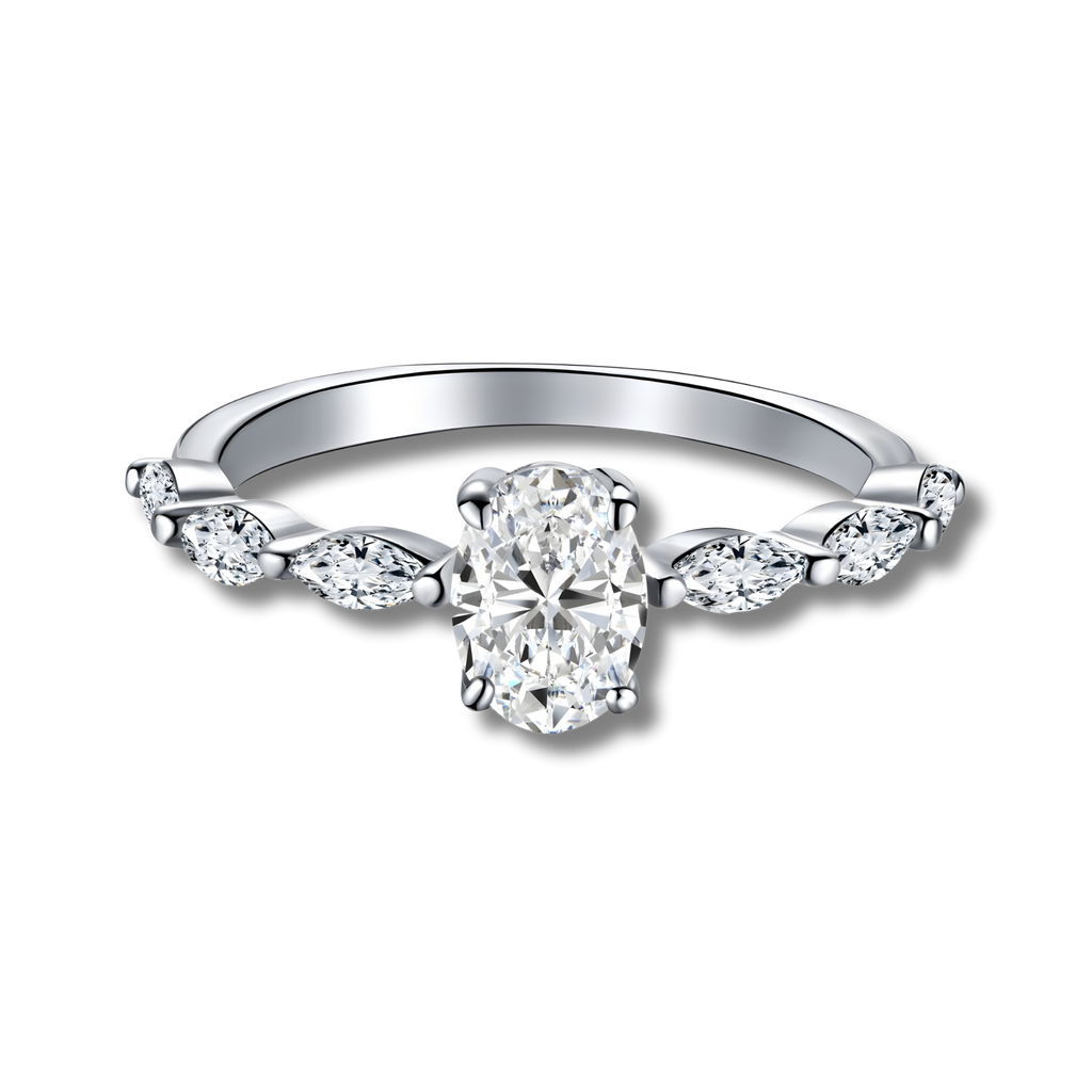 Anillo Victoria Moissanita Oval 0.8CT