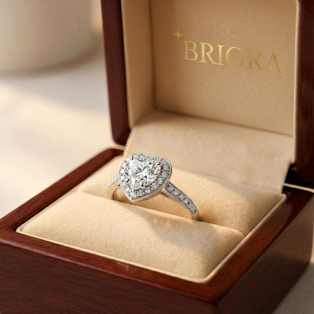 Anillo Antonina Moissanita Corazón 1.0CT