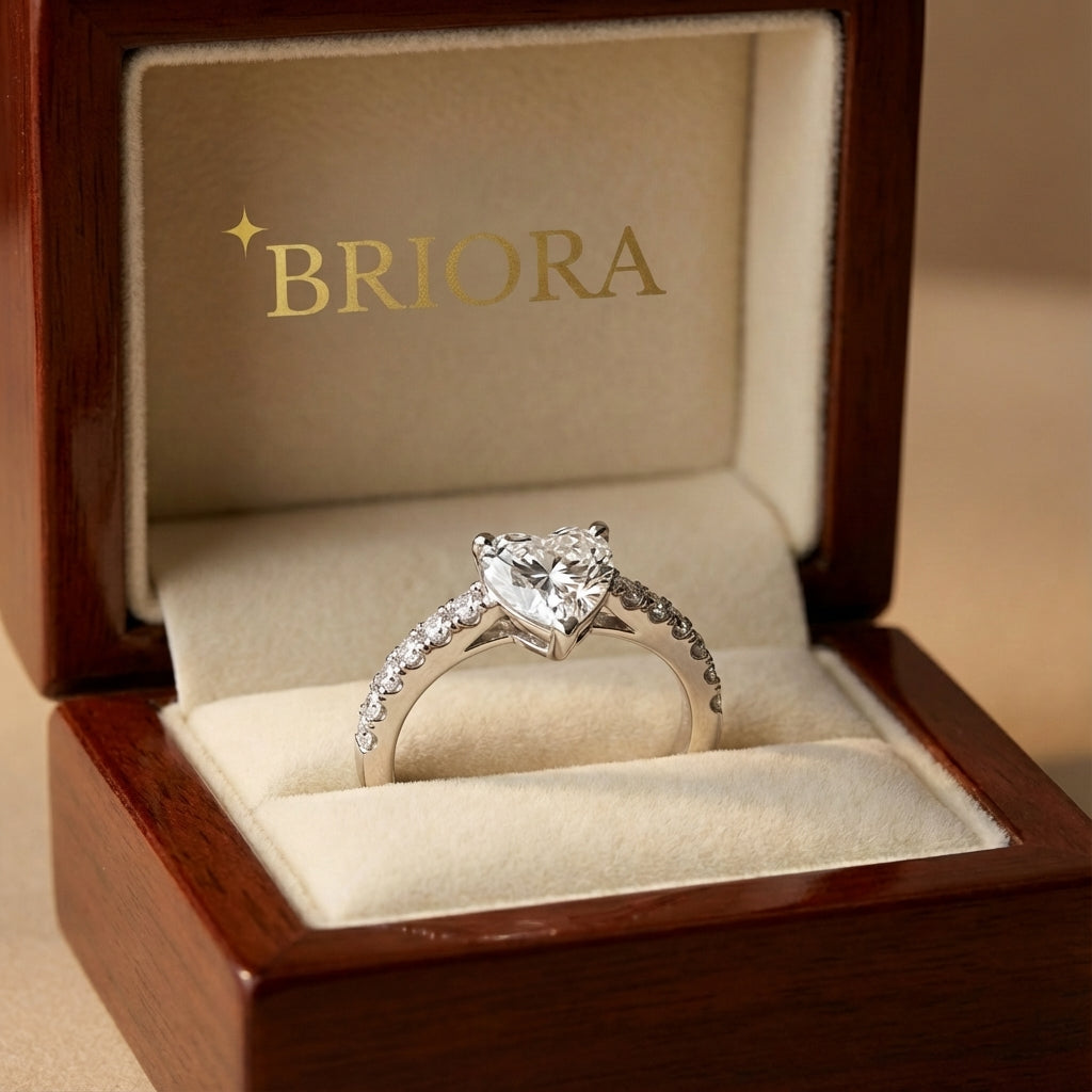 Anillo Flavia Moissanita Corazón 0.5CT