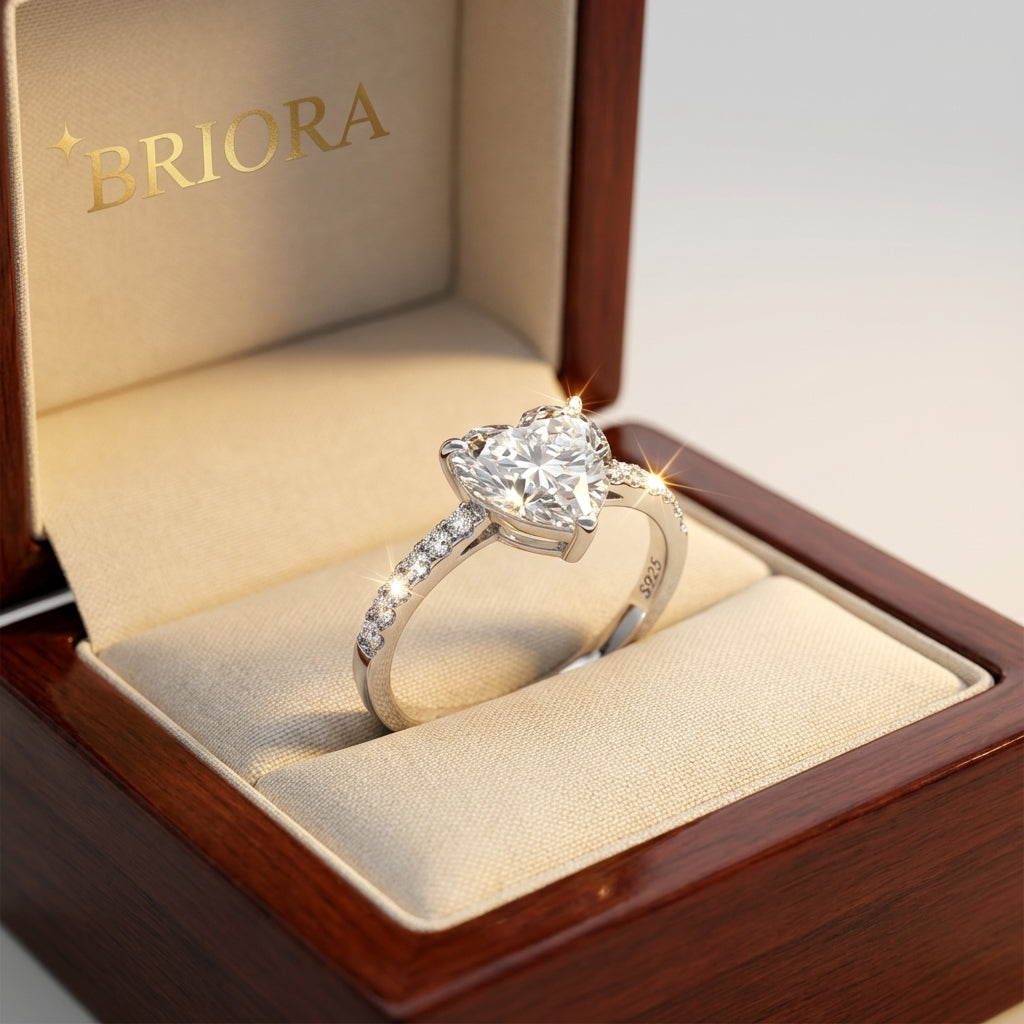 Anillo Julia Moissanita Corazón 2.0CT