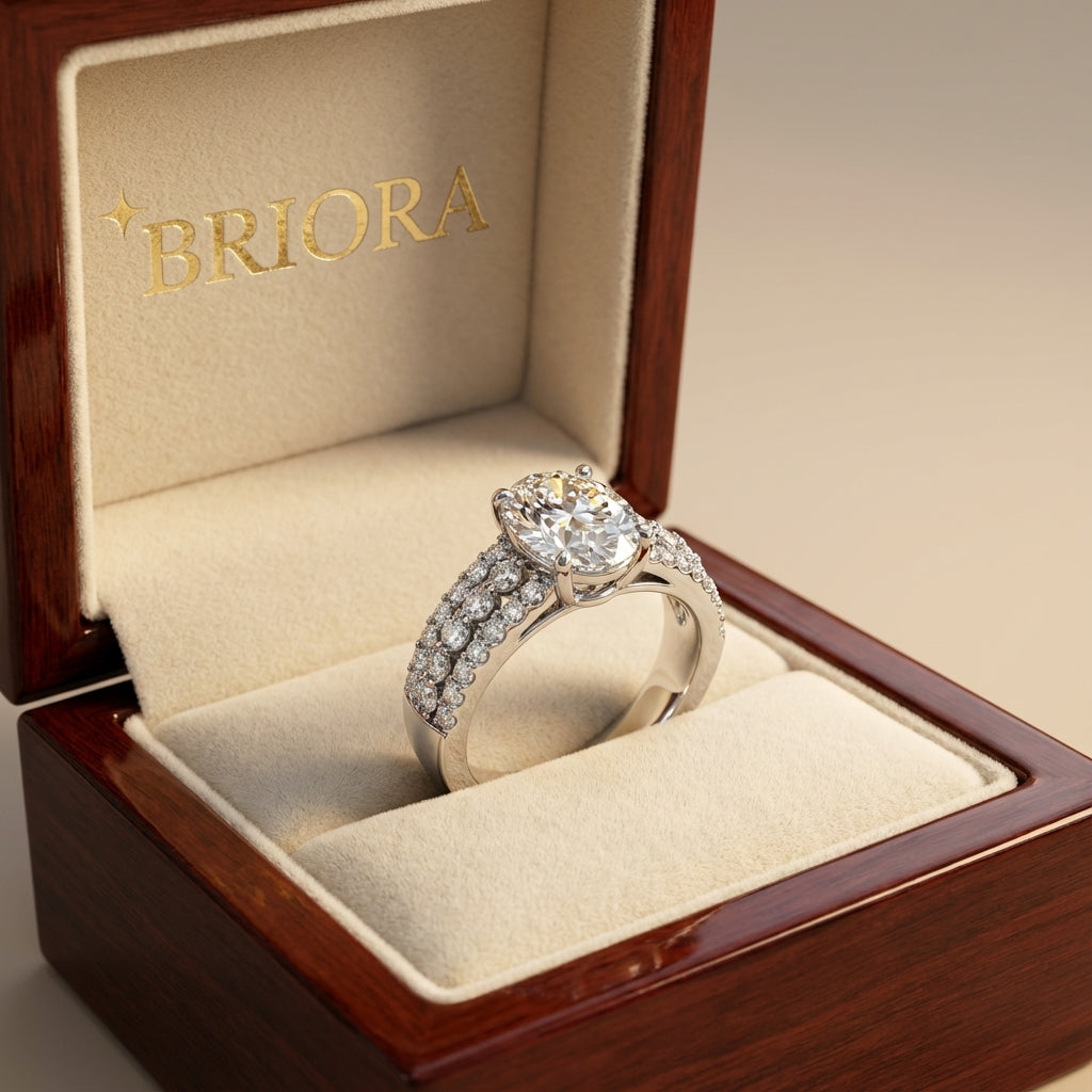 Anillo Juno Moissanita Oval 2.0CT