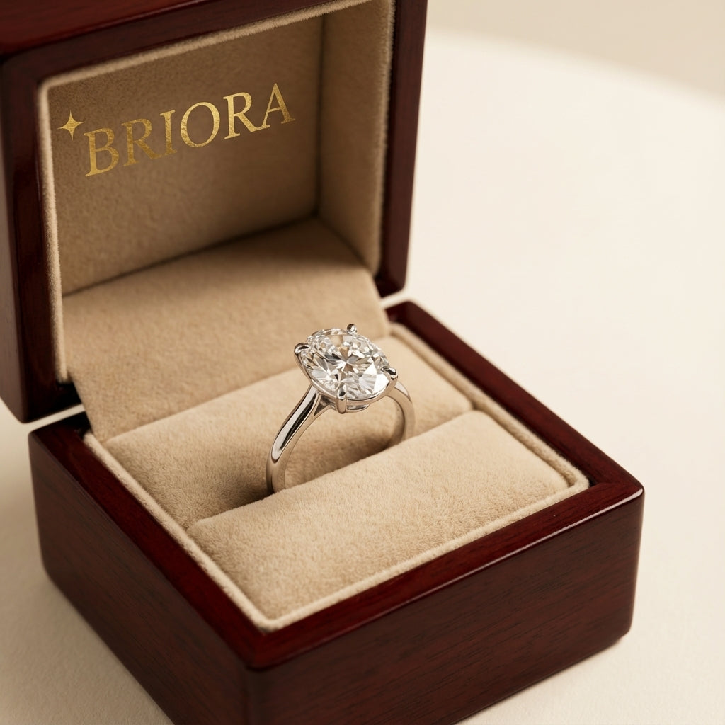 Anillo Minerva Moissanita Oval 3.0CT