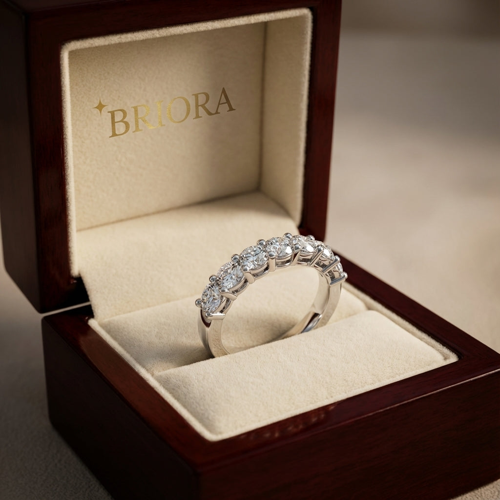 Anillo Octavia Moissanita Redonda 0.7CT