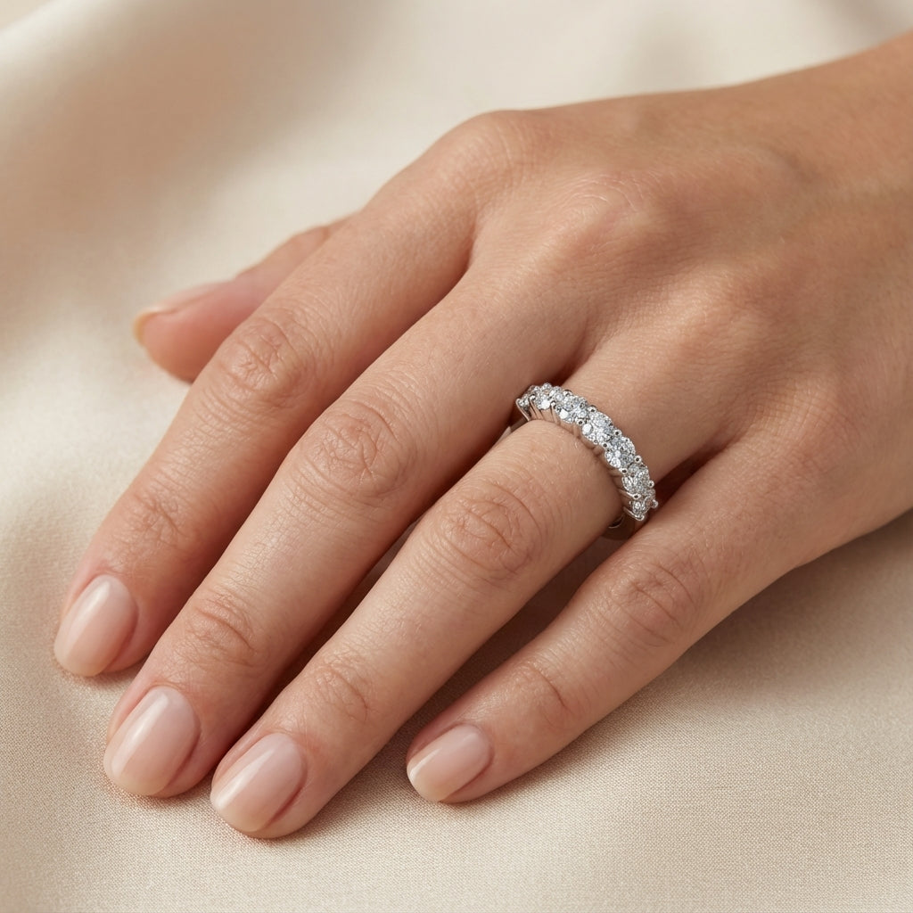 Anillo Octavia Moissanita Redonda 0.7CT