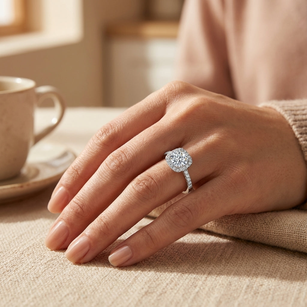 Anillo Vibia Moissanita Redonda 1.2CT