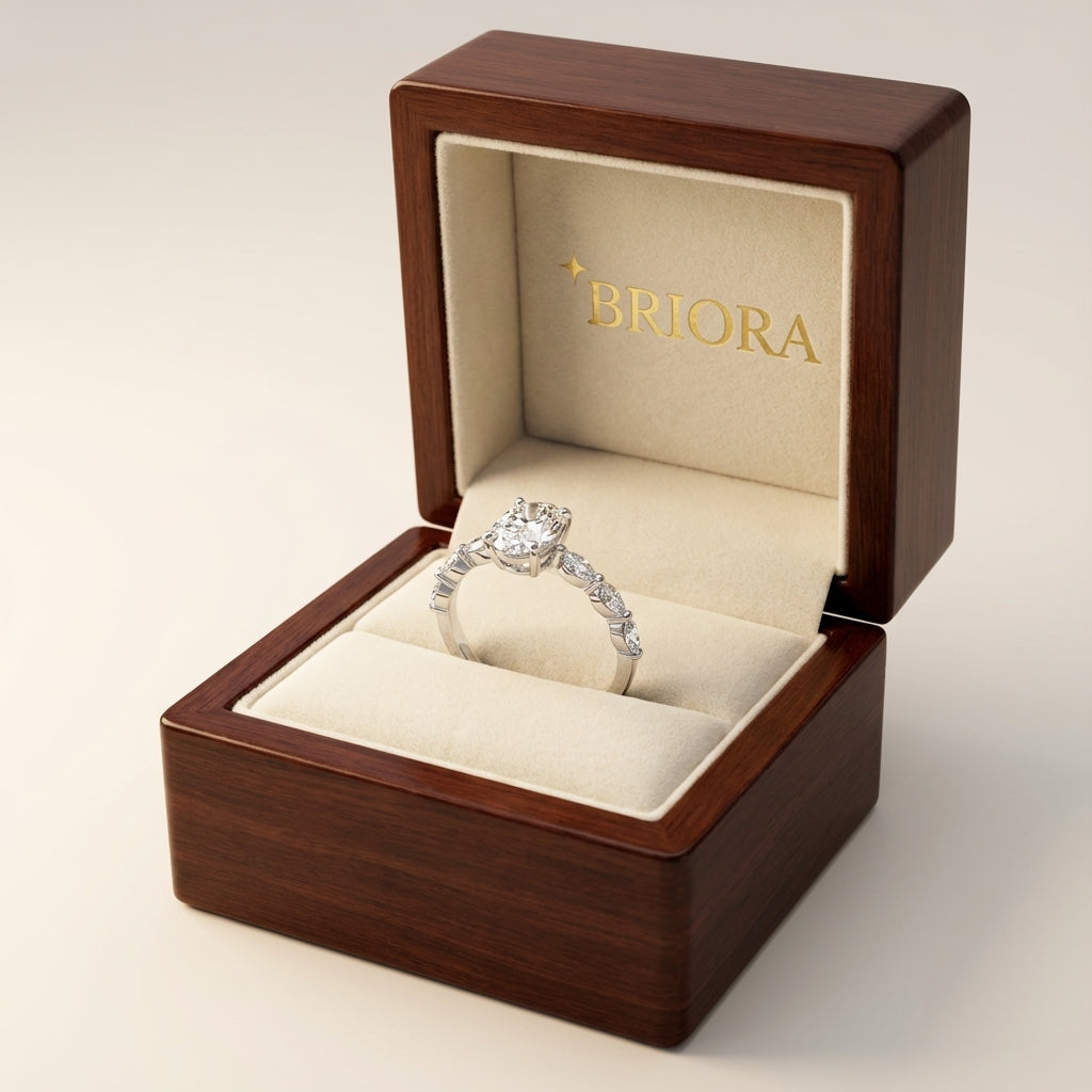 Anillo Victoria Moissanita Oval 0.8CT