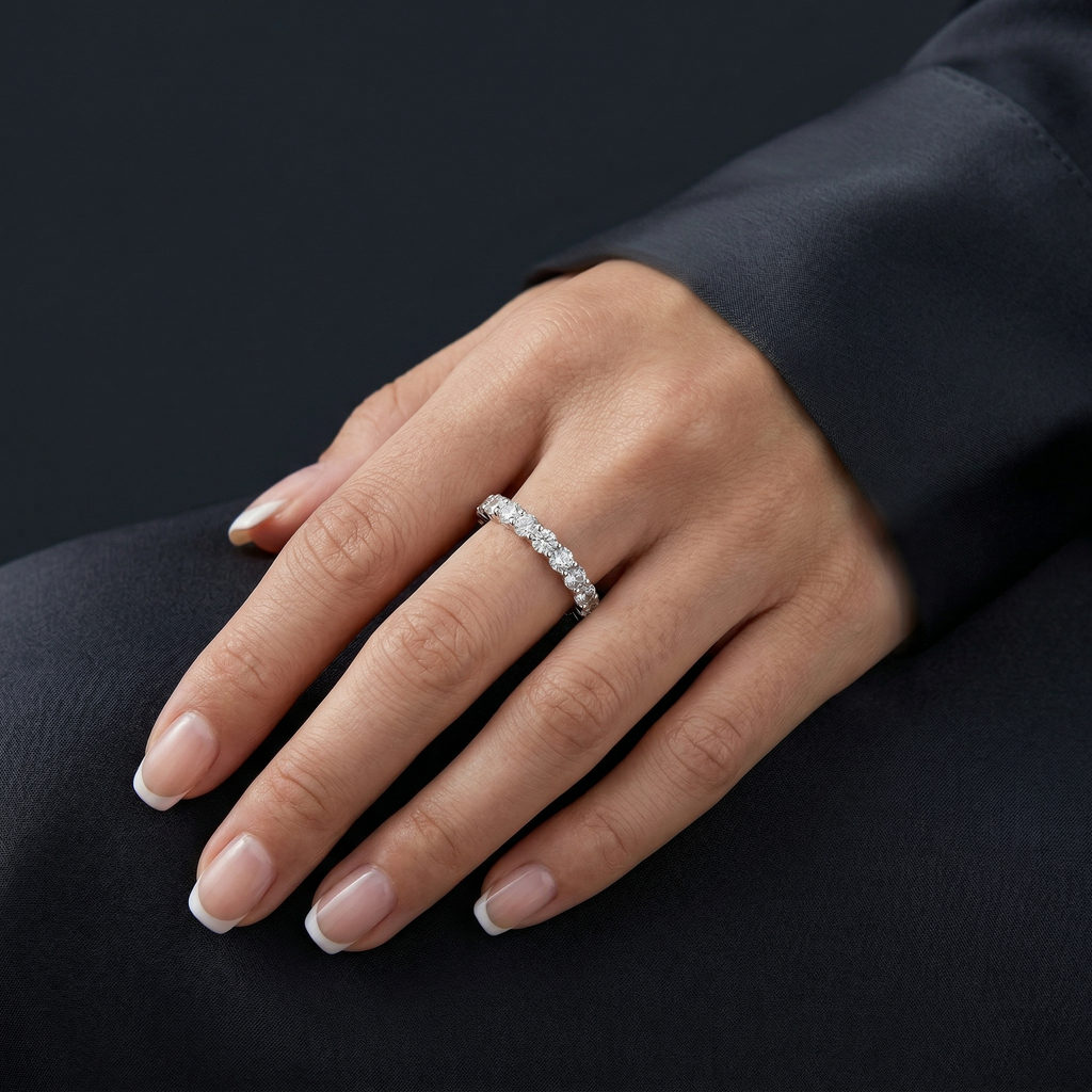 Anillo Vesta Moissanita Redonda 1.9CT