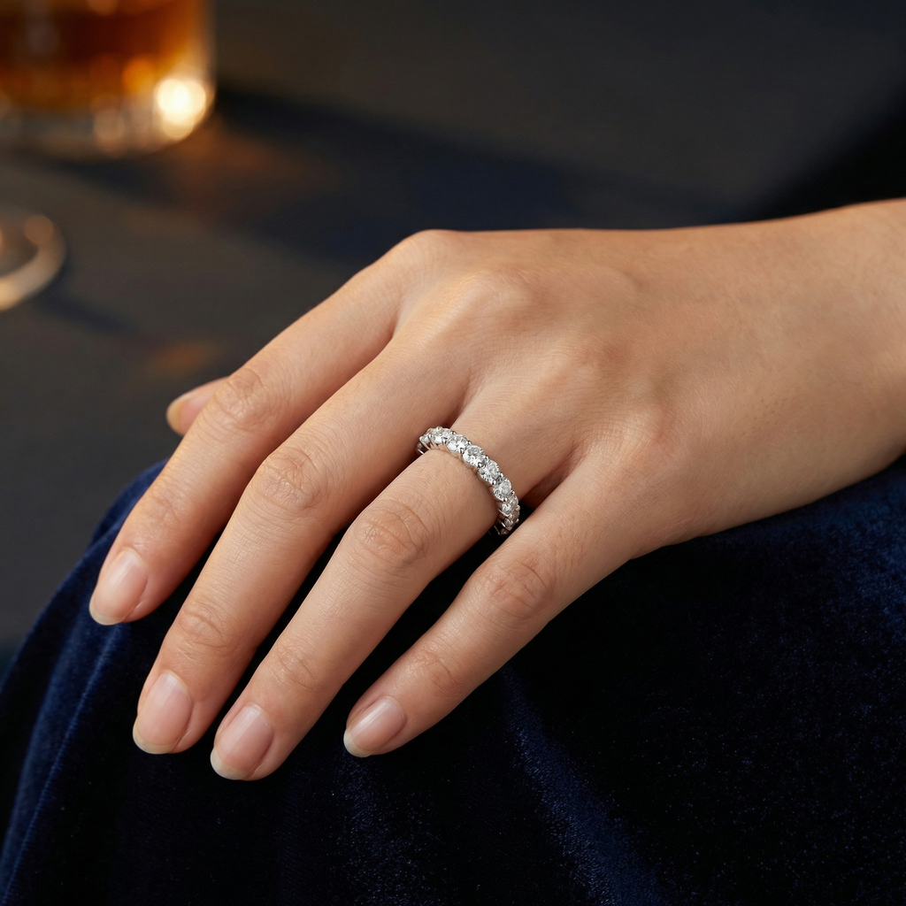 Anillo Vesta Moissanita Redonda 1.9CT