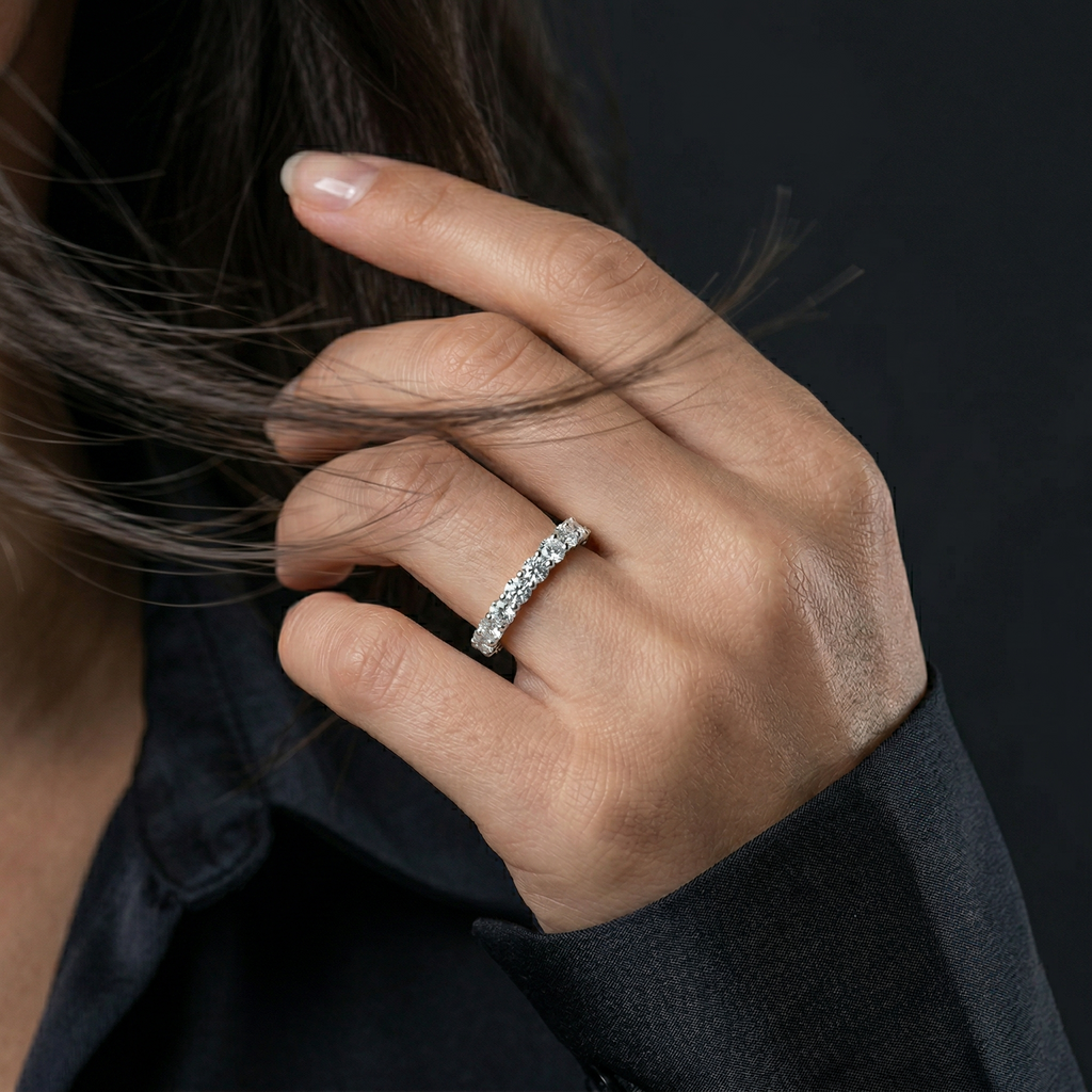 Anillo Vesta Moissanita Redonda 1.9CT