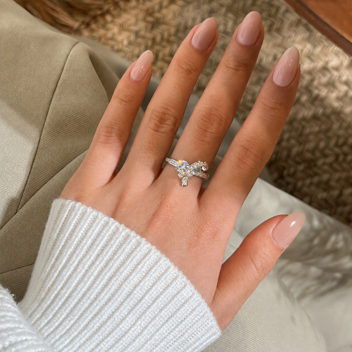 Anillo Moissanita Lazo 0.84CT