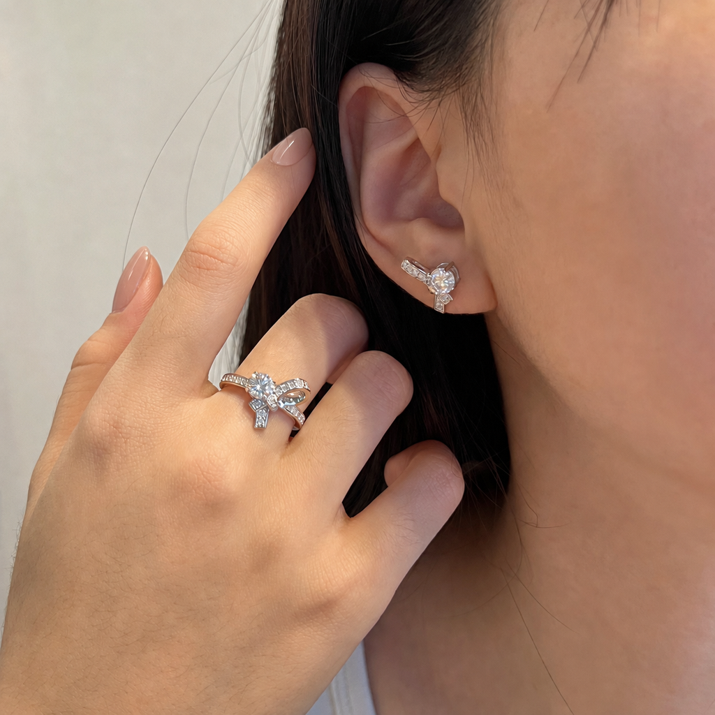 Anillo Moissanita Lazo 0.84CT