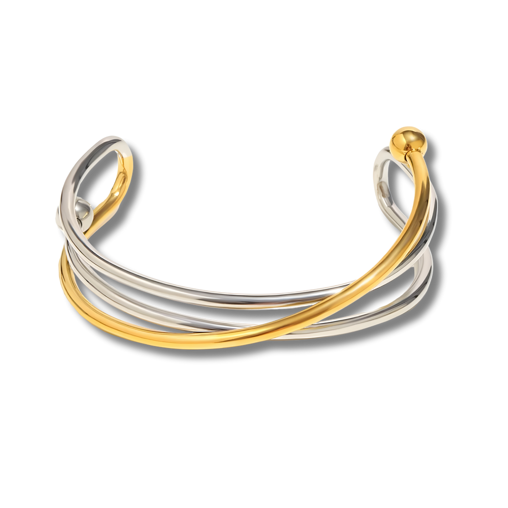 Brazalete Dúo Entrecruzado - Bicolor