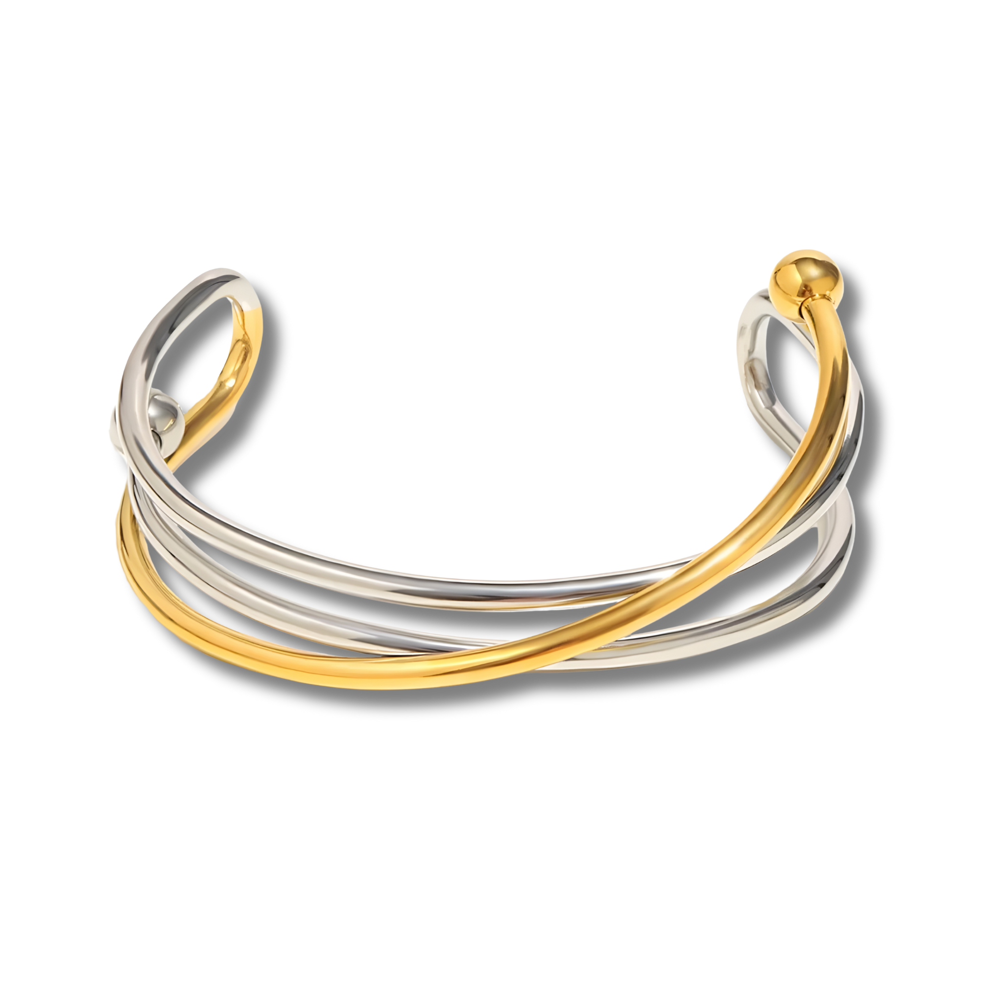 Brazalete Dúo Entrecruzado - Bicolor