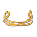 Brazalete Dúo Entrecruzado - Gold