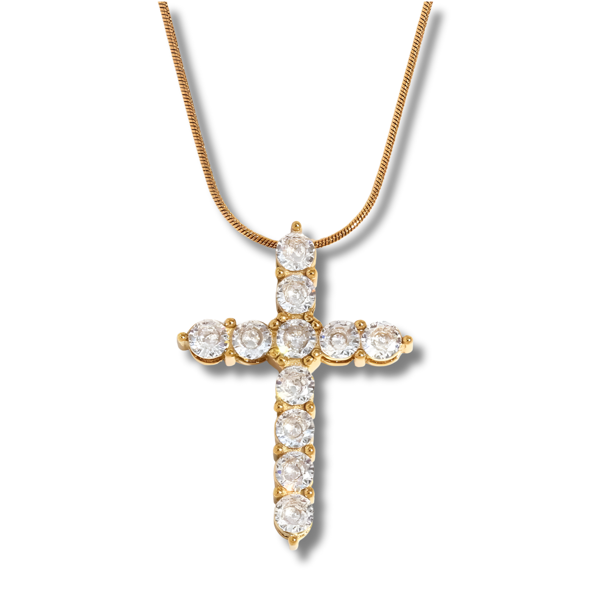 Collar Cruz Prisma Cristal