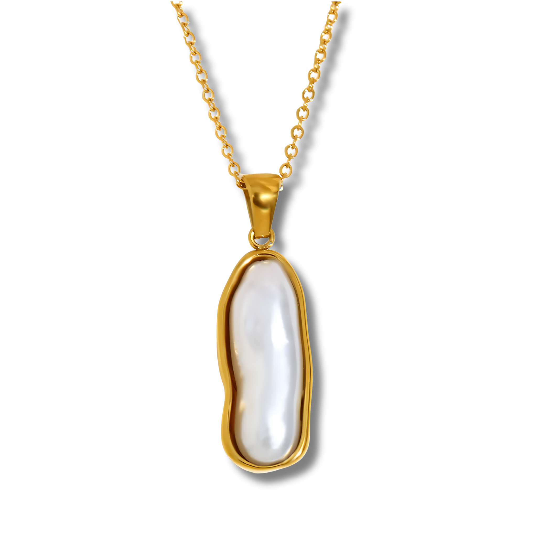 Collar Perla Línea Dorada