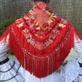 Mantón Bulería Rojo