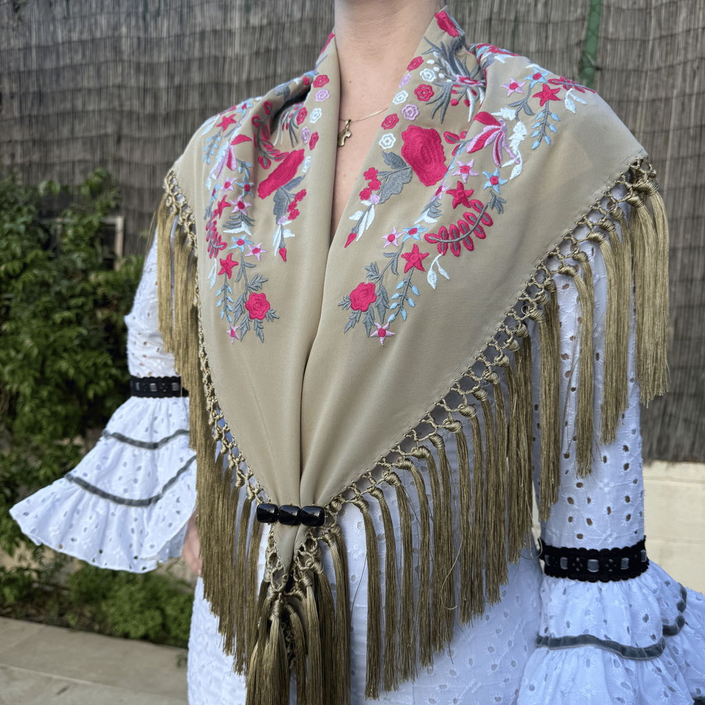Mantón Mariana Beige