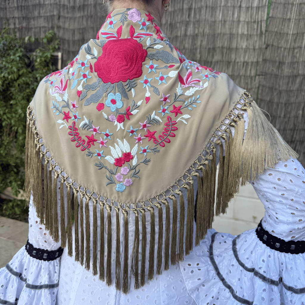 Mantón Mariana Beige