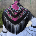 Mantón Bulería Negro