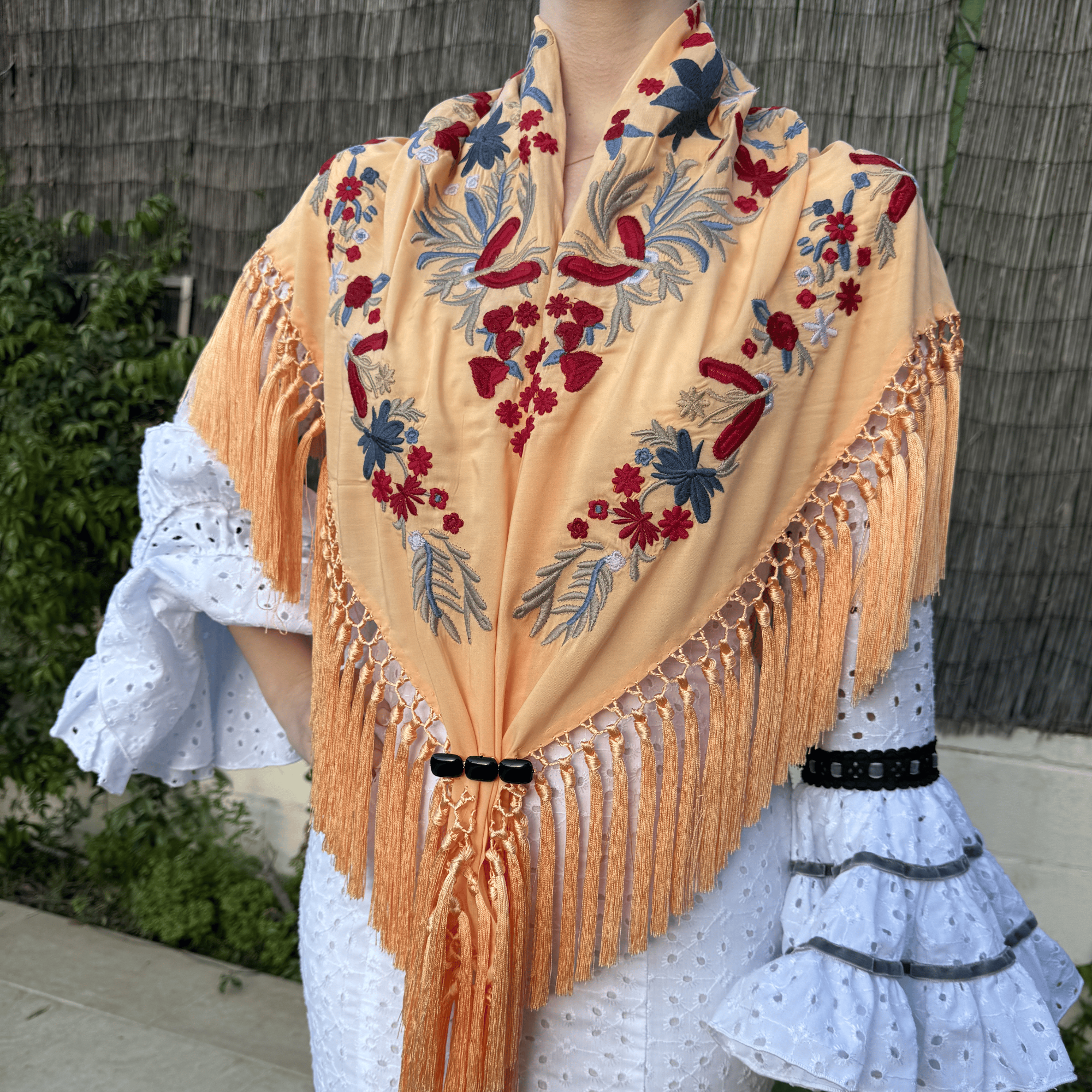 Mantón Bulería Coral