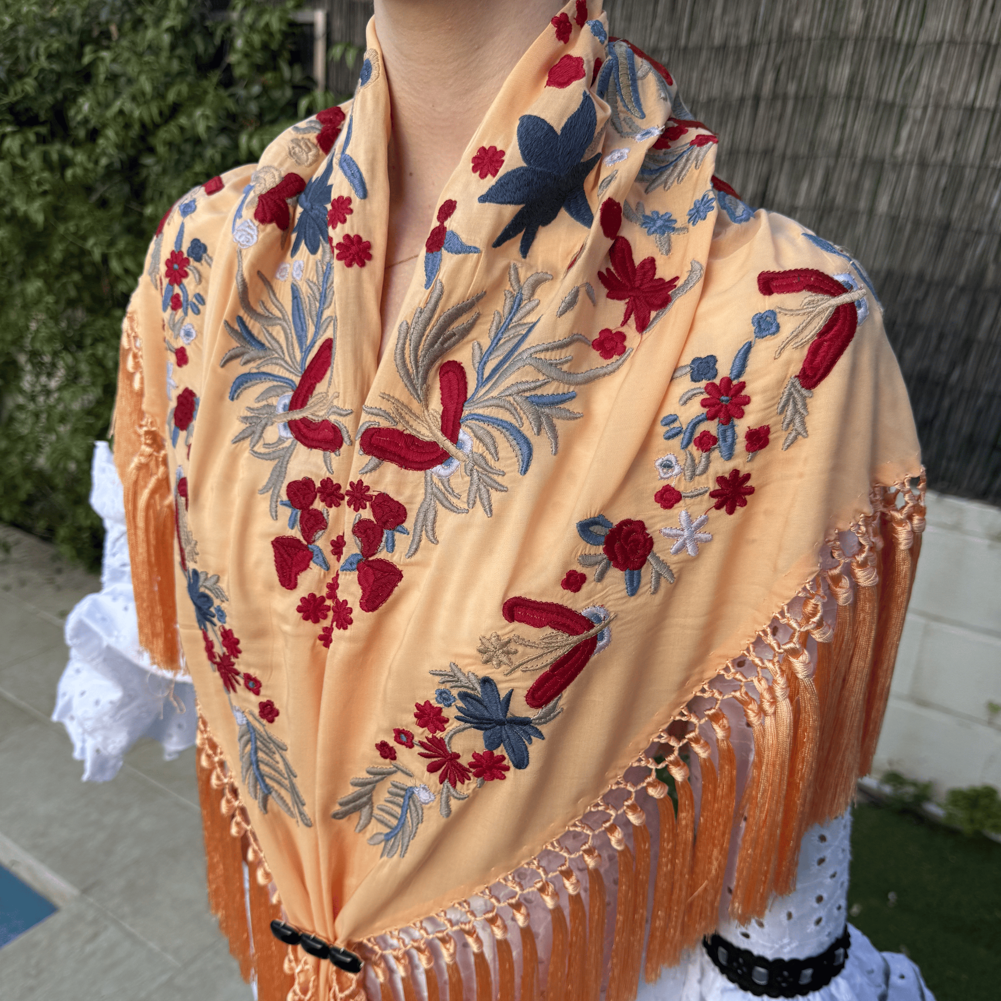 Mantón Bulería Coral