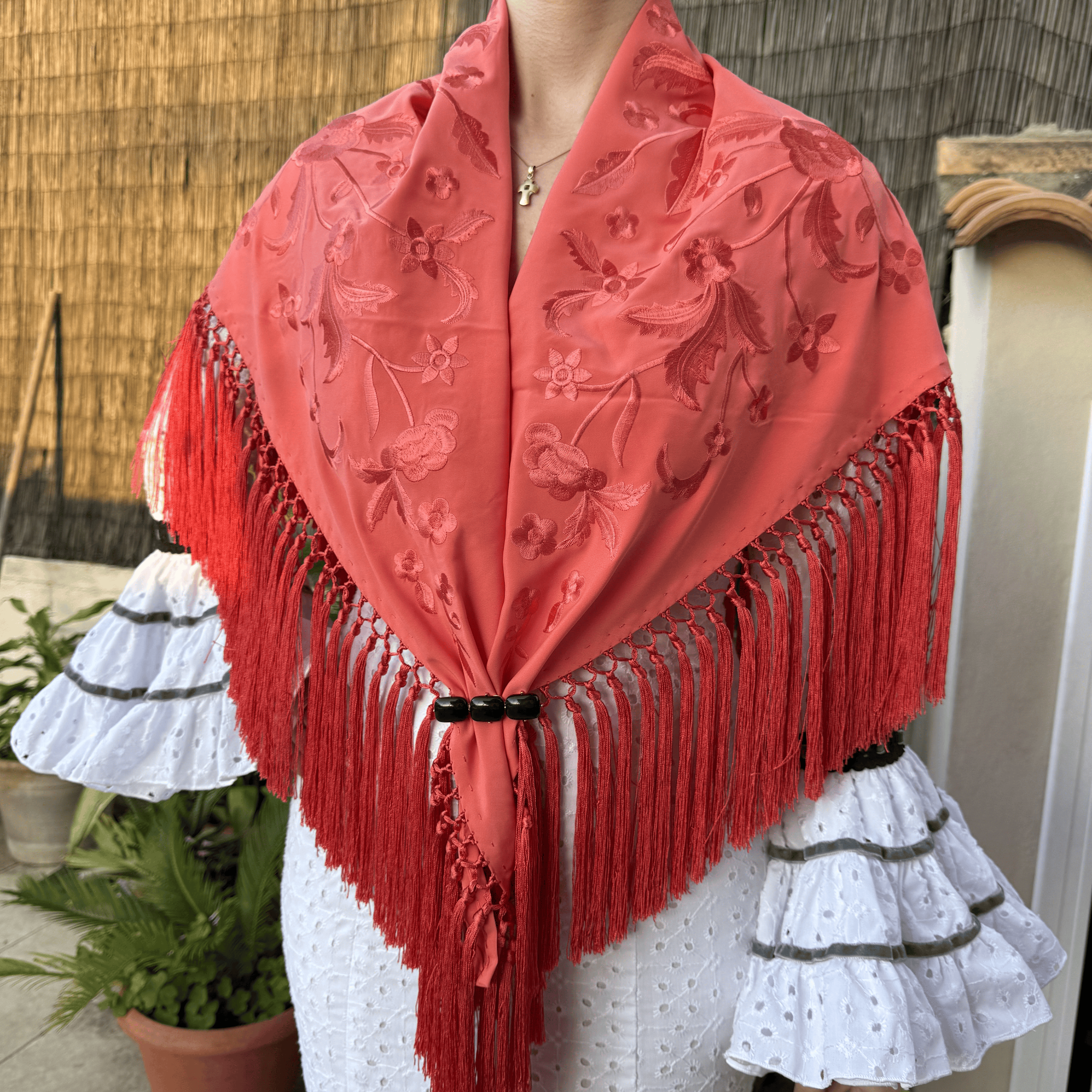 Mantón Soleá Coral