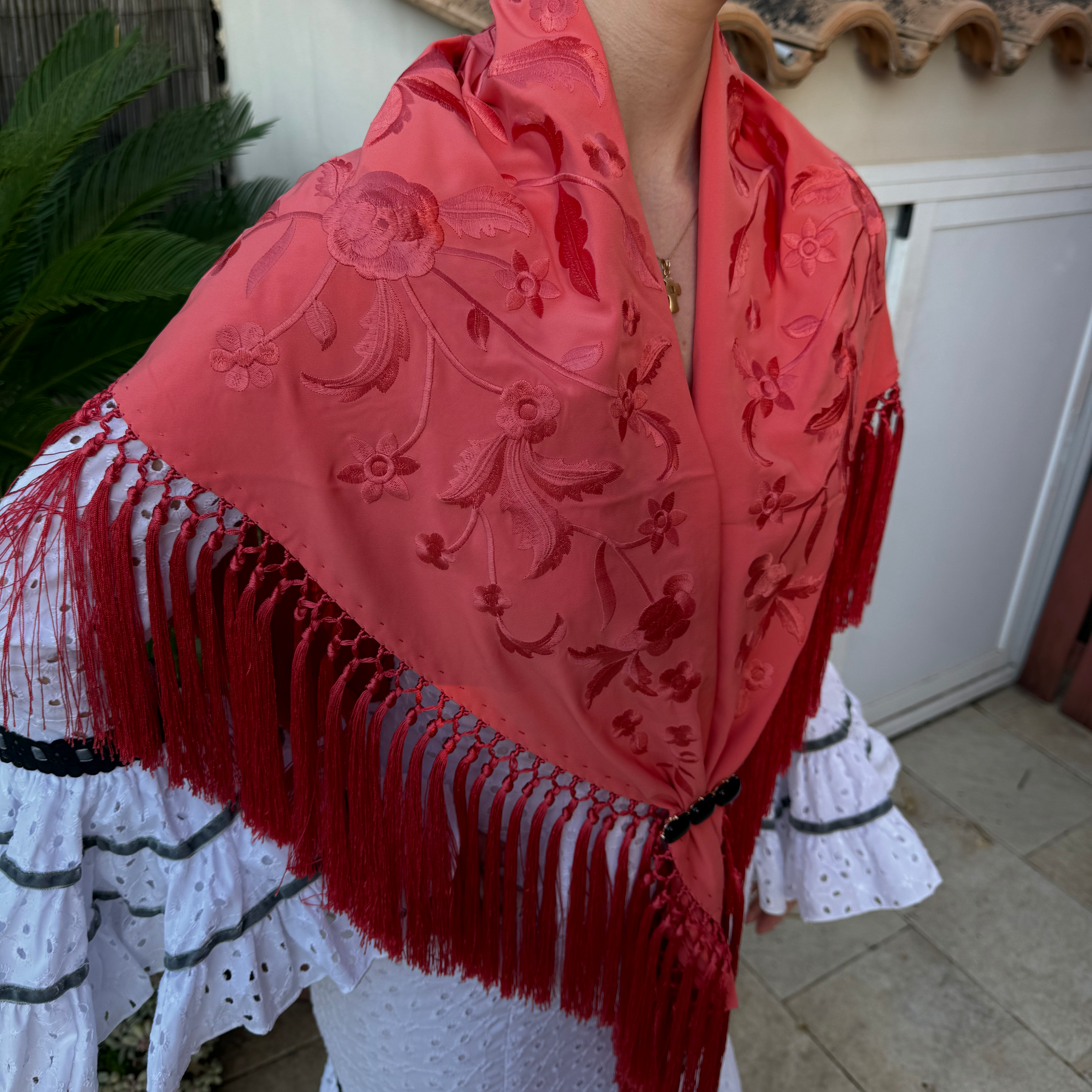 Mantón Soleá Coral